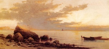 Sunset Plage Alfred Thompson Bricher Peinture à l'huile